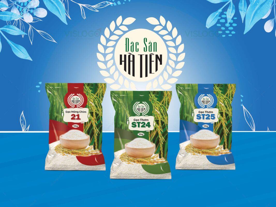 Thiết kế bao bì gạo đặc sản Hà Tiên